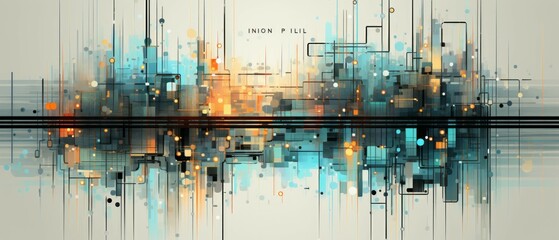 Obraz premium Digital Pixels Material Structure Background - Generative AI