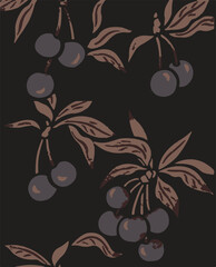 cherry seamless pattern design for background, wallpaper, carpet, textile design, fabric, blanket, blanket for kids, card , wrapping paper , notebook ,batik, diary cover, and etc.