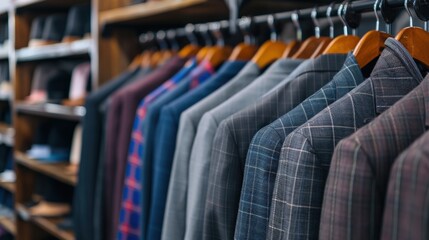 Fototapeta premium A man's suit is on display in a store.