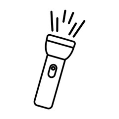 flashlight line icon vector illustration design