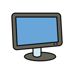 moniter icon with white background vector stock illustration
