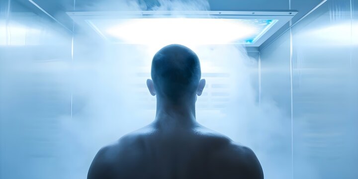Exploring the Use of Cryotherapy by Elite Athletes and Biohackers for Performance Enhancement. Concept Cryotherapy Benefits, Athletic Performance, Elite Athletes, Biohacking, Extreme Recovery