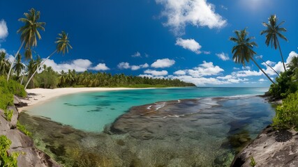 beach with trees