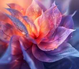 A stunning flower covered in water droplets.