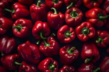 Red bell peppers background