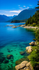 Stunning Display of Nature's Serenity Along the British Columbia Coastline - An Untouched Paradise