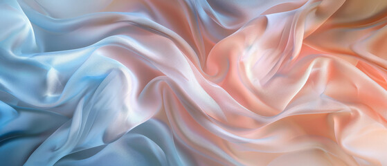 Obraz premium A flowing blend of soft pastel colors resembling delicate fabric, creating an abstract, ethereal visual that is both calming and mesmerizing.