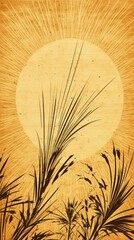 Jute Material Structure Background - Generative AI