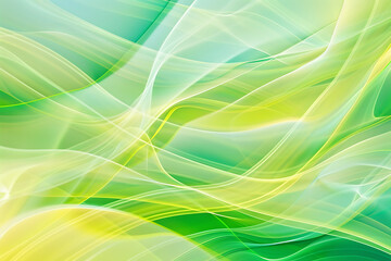 Abstract Energy Wave Background with Soft Green Tones