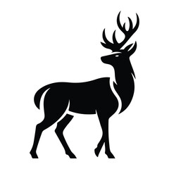 Elegant Deer Silhouette Vector Designs: Perfect for Your Wildlife Graphic Project,