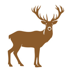 Elegant Deer Silhouette Vector Designs: Perfect for Your Wildlife Graphic Project,