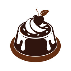 Chocolate cake vector illustration
