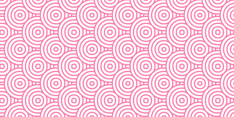 Minimal diamond vector overlapping Pattern geometric wave spiral and abstract circle wave line. pink color seamless tile stripe geometric create retro circle line backdrop white pattern background.