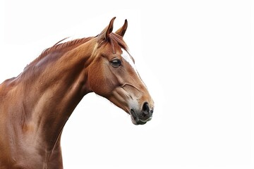 Fototapeta premium Majestic Arabian Horse Isolated on White Background