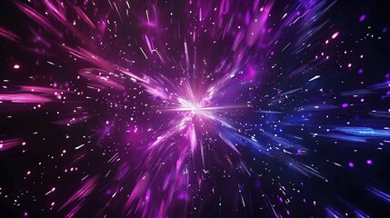 Fototapeta premium Abstract Purple and Blue Light Streaks Background.