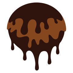 Chocolate cake vector illustration
