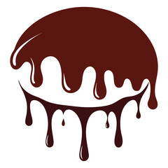 Chocolate cake vector illustration
