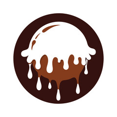 Chocolate cake vector illustration
