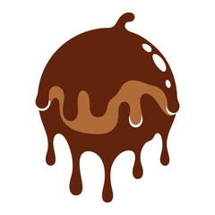 Chocolate cake vector illustration

