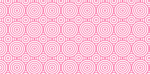 Minimal diamond vector overlapping Pattern geometric wave spiral and abstract circle wave line. pink color seamless tile stripe geometric create retro circle line backdrop white pattern background.