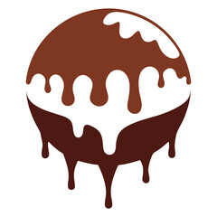 Chocolate cake vector illustration

