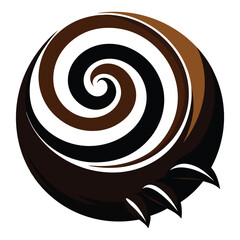 Chocolate cake vector illustration
