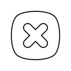 Obraz premium cross icon with white background vector stock illustration