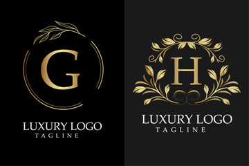 luxury GH letter logo