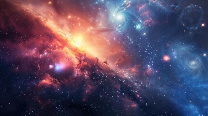Fototapeta premium Elegant Space and Galaxy Background