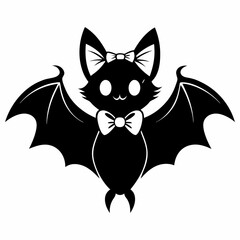 halloween svg,black-coquette-bat-bow-halloween--silhouette-vecto