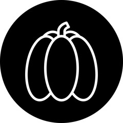  Pumpkin Vector Line White Circle Black