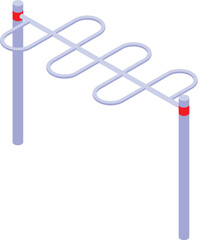 Outdoor monkey bars structure is designed for children and adults to improve their upper body strength and coordination