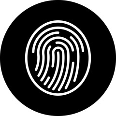  Finger Print Vector Line White Circle Black