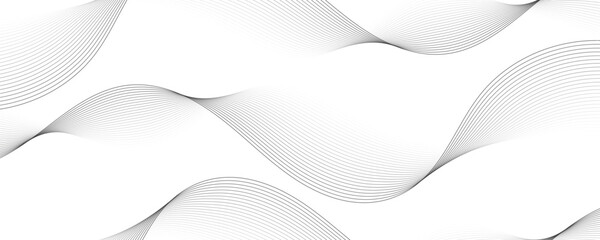 Abstract vector background with grey wavy lines
