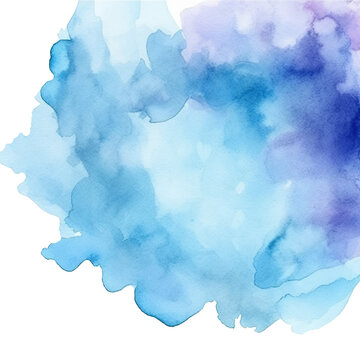 Abstract blue painted Watercolor Background generative ai
