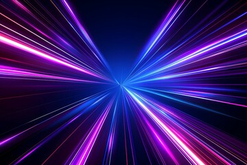 Abstract Neon Lines Background.