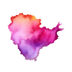 Abstract rainbow watercolor on white background. Generative AI