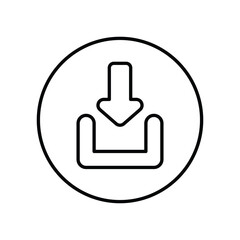 Obraz premium download icon with white background vector stock illustration