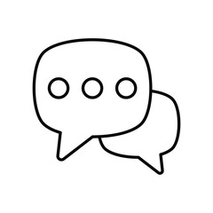 chat icon with white background vector stock illustration