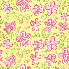 Fototapeta premium Bold and Eye-catching Geometric Flower Design in Dark Blue and Pink