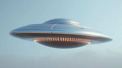 Obraz premium Advanced Texturing Techniques on Metallic UFO