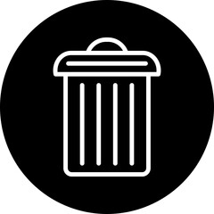 garbage Vector Line White Circle Black