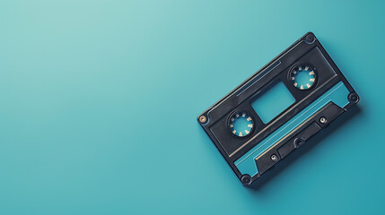 Obraz premium Cassette tapes, isolated background, the medium for recording entertainment from the past.