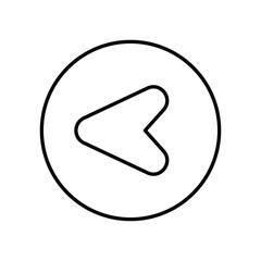 left icon with white background vector stock illustration