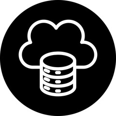 Cloud Data Vector Line White Circle Black