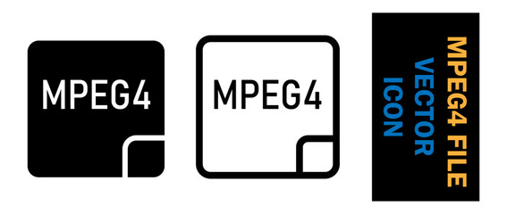 mpeg4 File format icon,Document format file icon