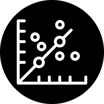 Scatter Graph Vector Line White Circle Black