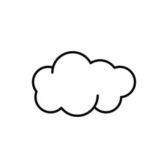 cloud icon with white background vector stock illustration