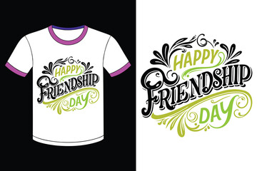 vector friendship day t shirt design