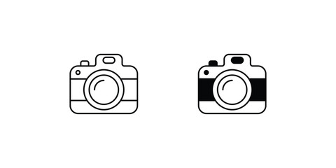 camera icon with white background vector stock illustration